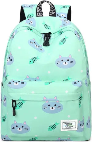 mygreen Kids Backpack, Kawaii Girls Backpack for School