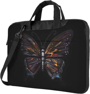 Mystery Butterfly Prints Laptop Bag - with Soft Interior, Multiple Pockets - Ideal for Men, Travel and Business