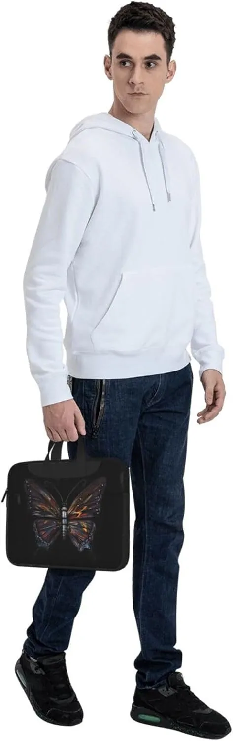 Mystery Butterfly Prints Laptop Bag - with Soft Interior, Multiple Pockets - Ideal for Men, Travel and Business