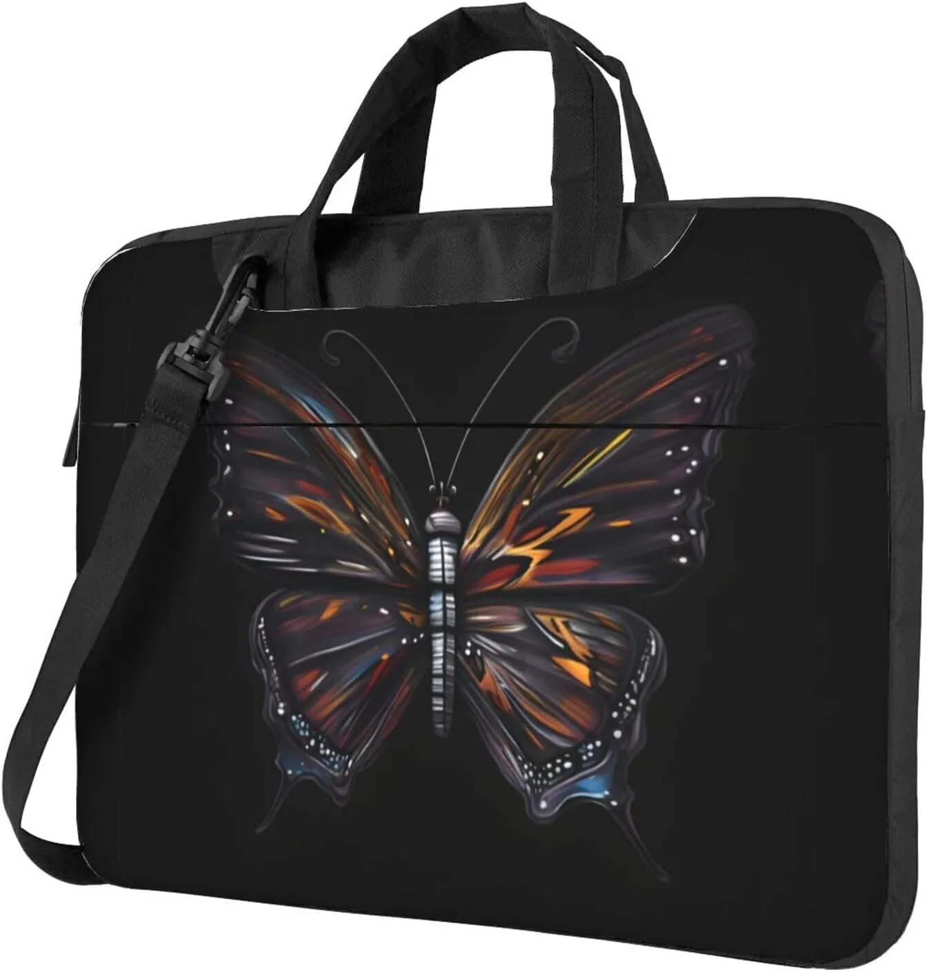 Mystery Butterfly Prints Laptop Bag - with Soft Interior, Multiple Pockets - Ideal for Men, Travel and Business