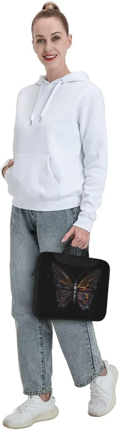 Mystery Butterfly Prints Laptop Bag - with Soft Interior, Multiple Pockets - Ideal for Men, Travel and Business