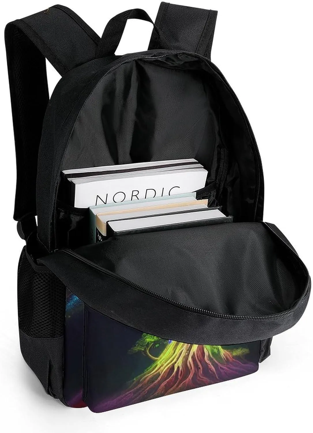 Mystery Tree Of Life Fantasy Magic Art Backpack Lightweight Anti-Theft Multipurpose Shoulder Bag Large Capacity Travel Hiking Backpack With Padded Straps