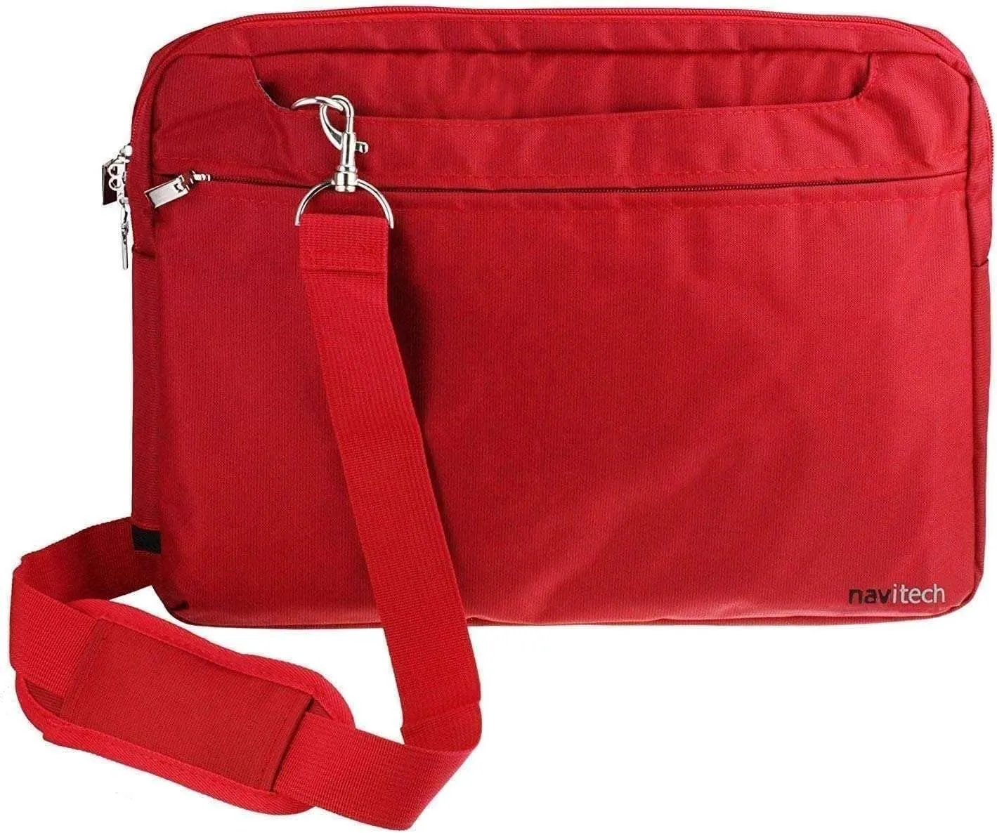 Navitech Red Sleek Water Resistant Travel Bag - Compatible with ENTITY Book 15.6" Laptop
