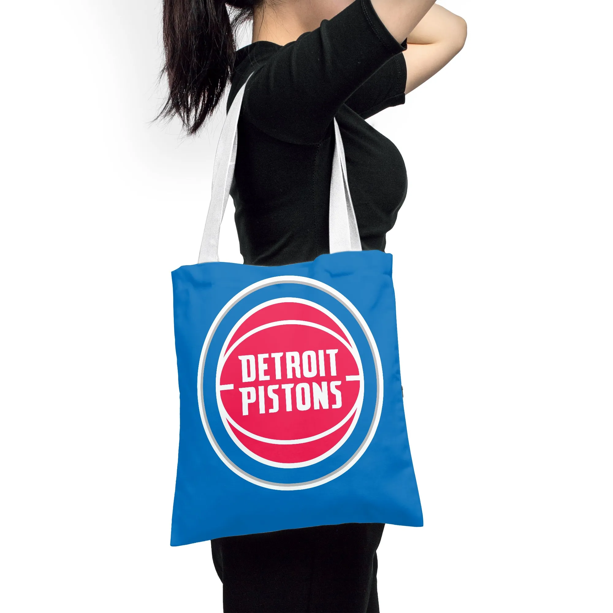 NBA Detroit Pistons Polyester Canvas Tote Bag - Durable and Stylish
