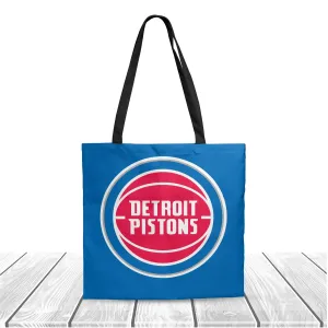 NBA Detroit Pistons Polyester Canvas Tote Bag - Durable and Stylish