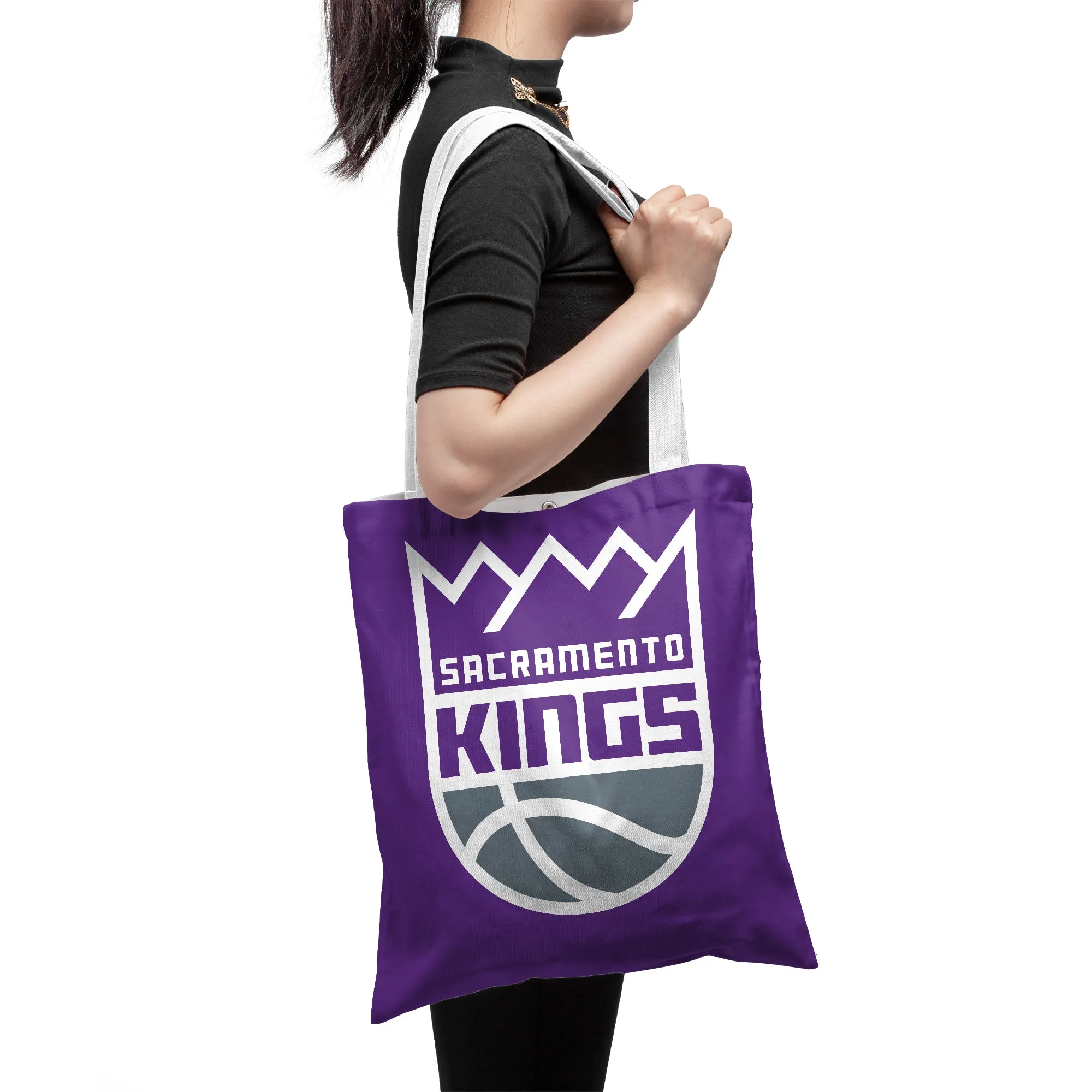 NBA Sacramento Kings Fans Polyester Canvas Tote Bag – Durable and Stylish