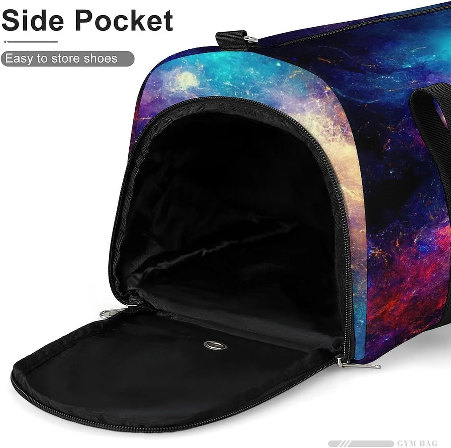 Nebula Milky Way Travel Duffel Bag for Men Women with Shoe Compartment Waterproof