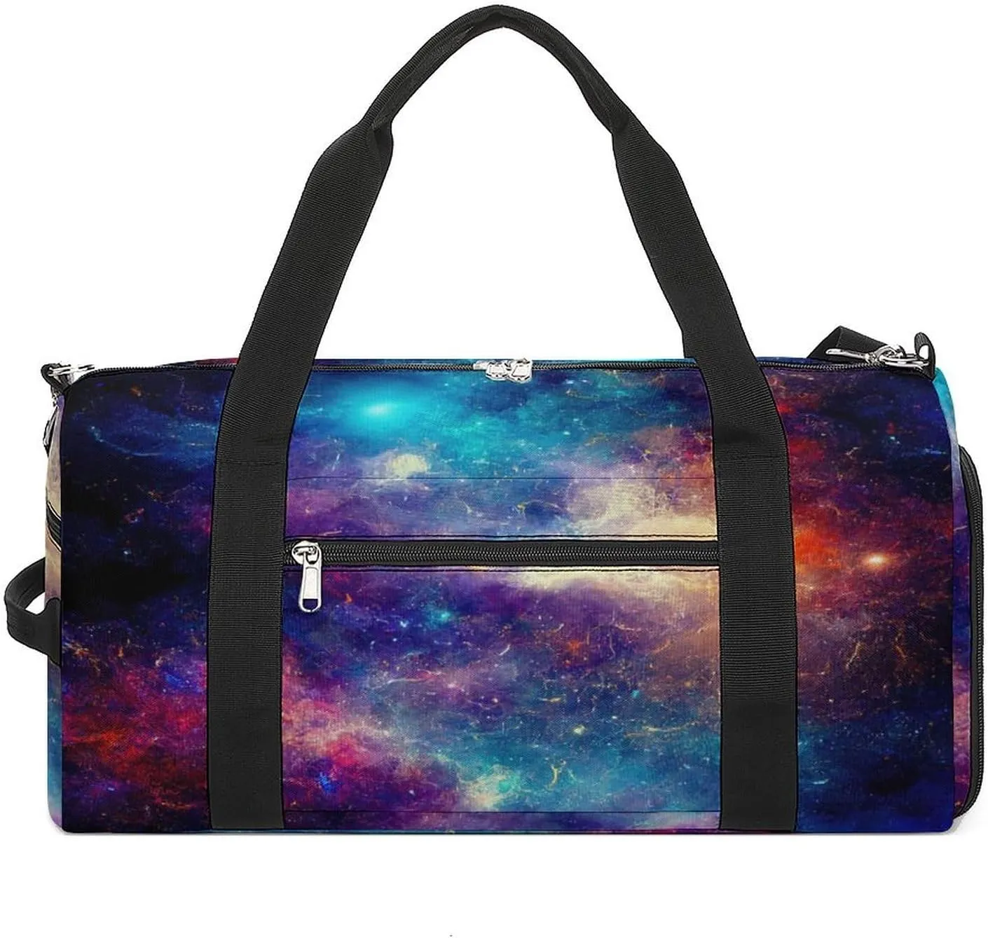 Nebula Milky Way Travel Duffel Bag for Men Women with Shoe Compartment Waterproof