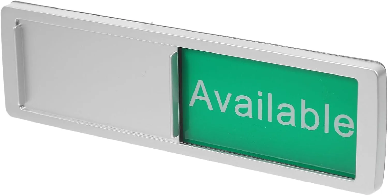 Neon Sign Restroom Door Slider Sign for Office Public Toilet Accessory