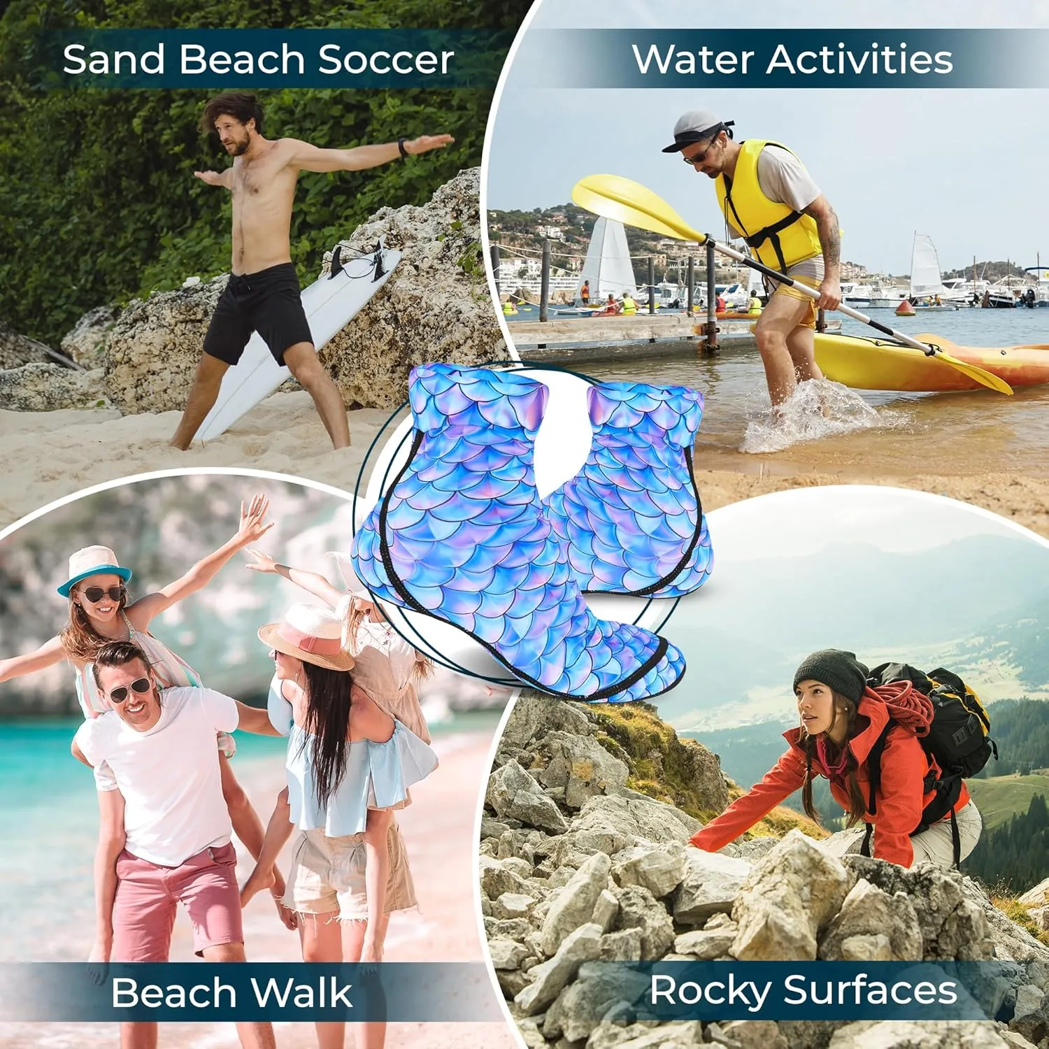 Neoprene Beach Socks - Water and Sand Socks for Men and Women
