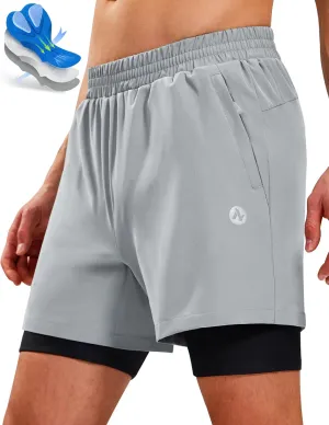 Nepest Men’s Mountain Bike Shorts 4D Padded MTB Cycling Biking Bicycle Riding Shorts with Zipper Pockets, Loose-fit
