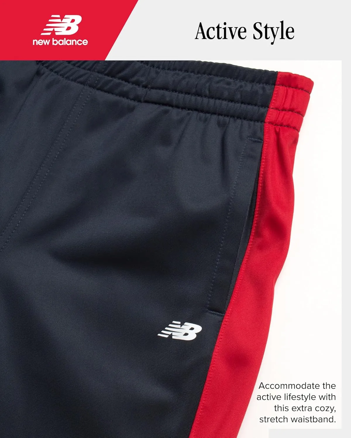 New Balance Boys Sweatpants - 4 Pack Active Tricot Boys Joggers Athletic Pants with Pockets, Kids Activewear Clothes (4-20)