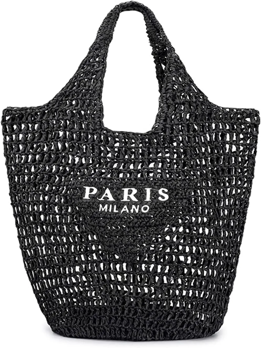 New Woven Bag, Straw Mesh Tote Bag, Beach, Shoulder Bag, Hobo Women, Foldable Large Capacity, for Holiday.