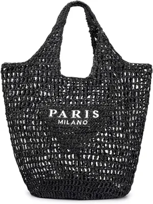 New Woven Bag, Straw Mesh Tote Bag, Beach, Shoulder Bag, Hobo Women, Foldable Large Capacity, for Holiday.