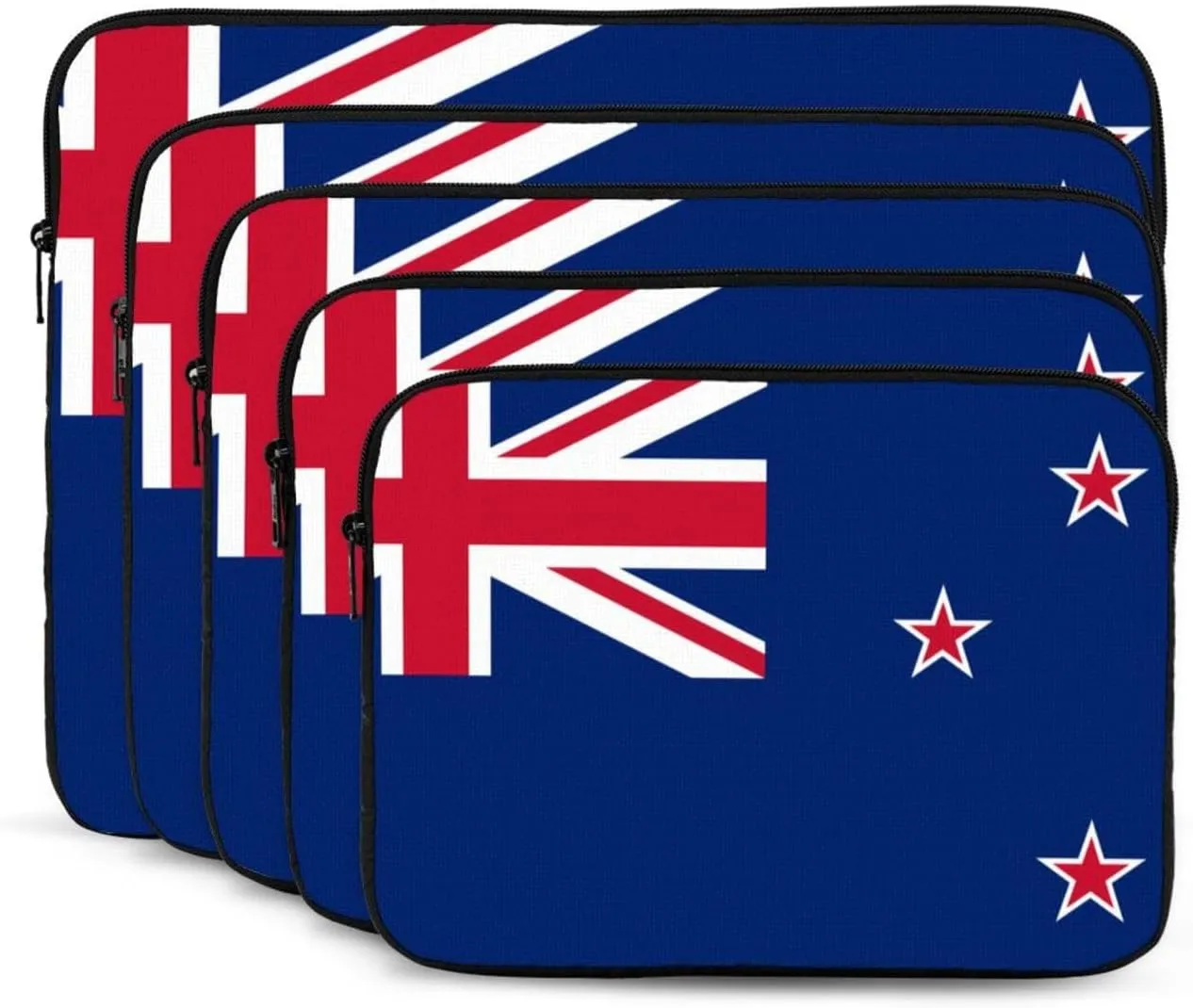 New Zealand Flag Pattern Shockproof Portable Laptop 13 inch Sleeve Bag for Men and Women - Ideal for Business Travel, School, and Daily Use