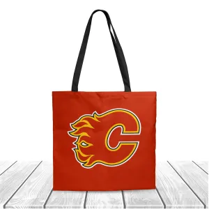 NHL Calgary Flames Polyester Canvas Tote Bag – Durable and Stylish
