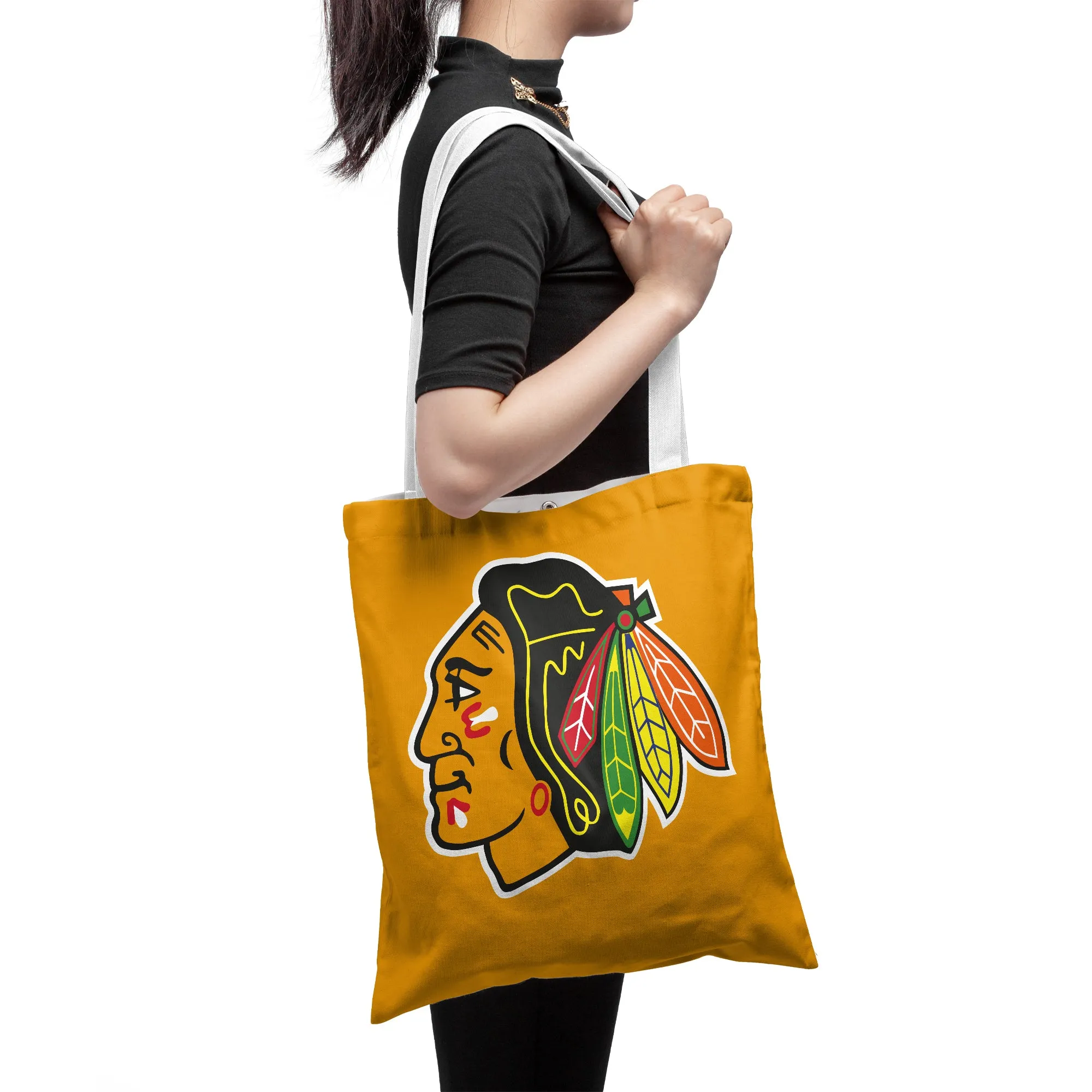 NHL Chicago Blackhawks Polyester Canvas Tote Bag – Durable and Stylish