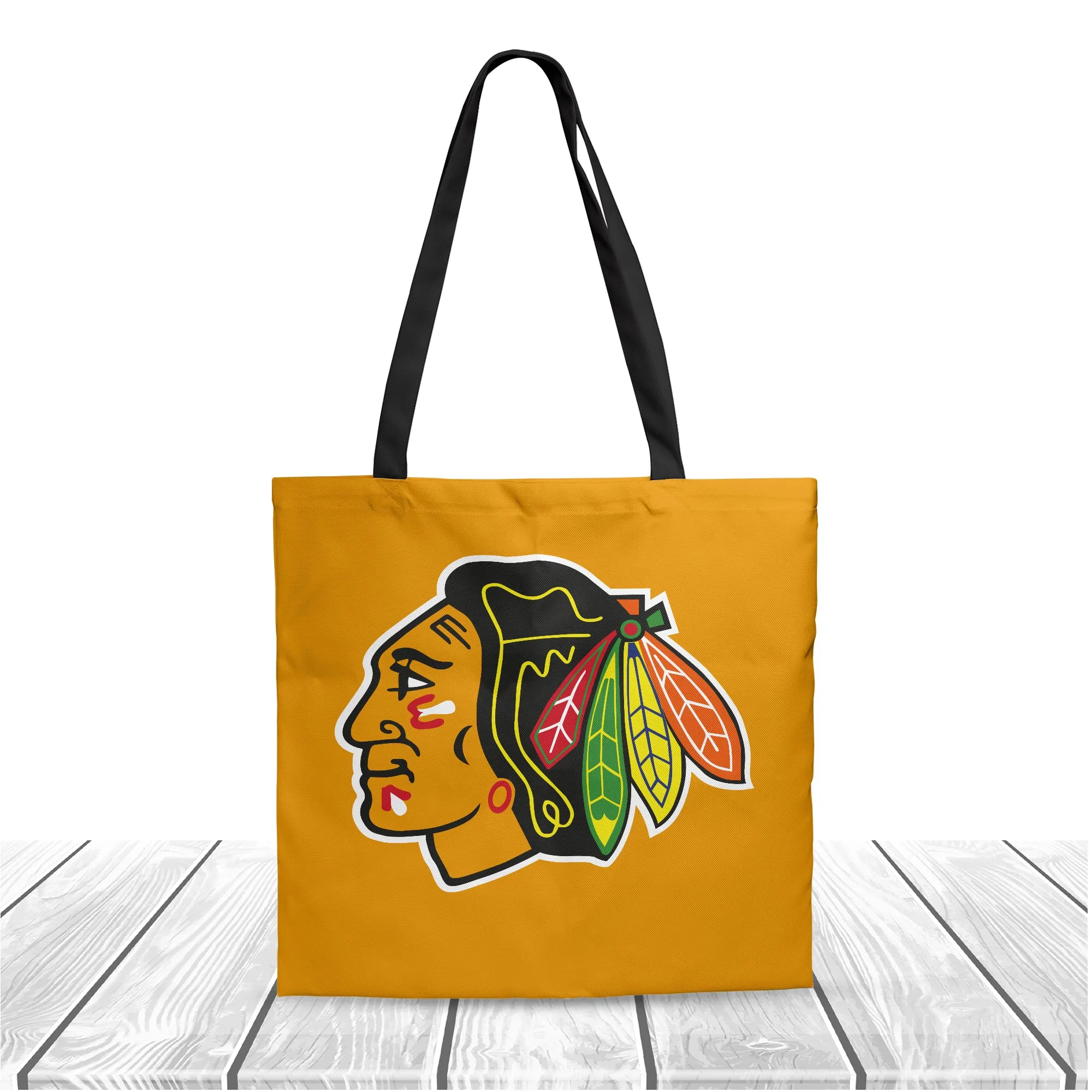 NHL Chicago Blackhawks Polyester Canvas Tote Bag – Durable and Stylish