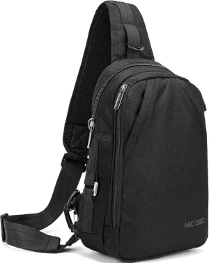 NICGID Sling Bag Chest Shoulder Backpack Crossbody Bags for Tablet Laptop Outdoor Hiking Men Women