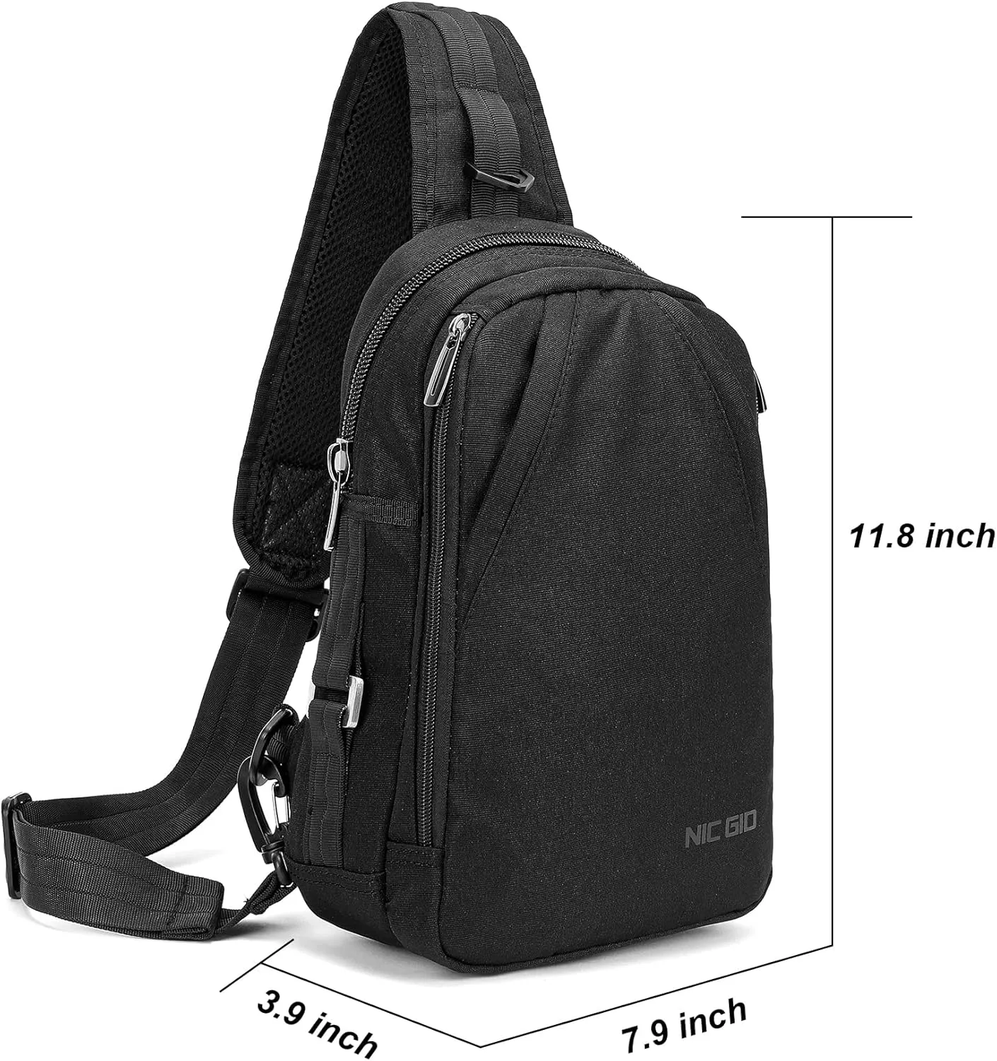 NICGID Sling Bag Chest Shoulder Backpack Crossbody Bags for Tablet Laptop Outdoor Hiking Men Women