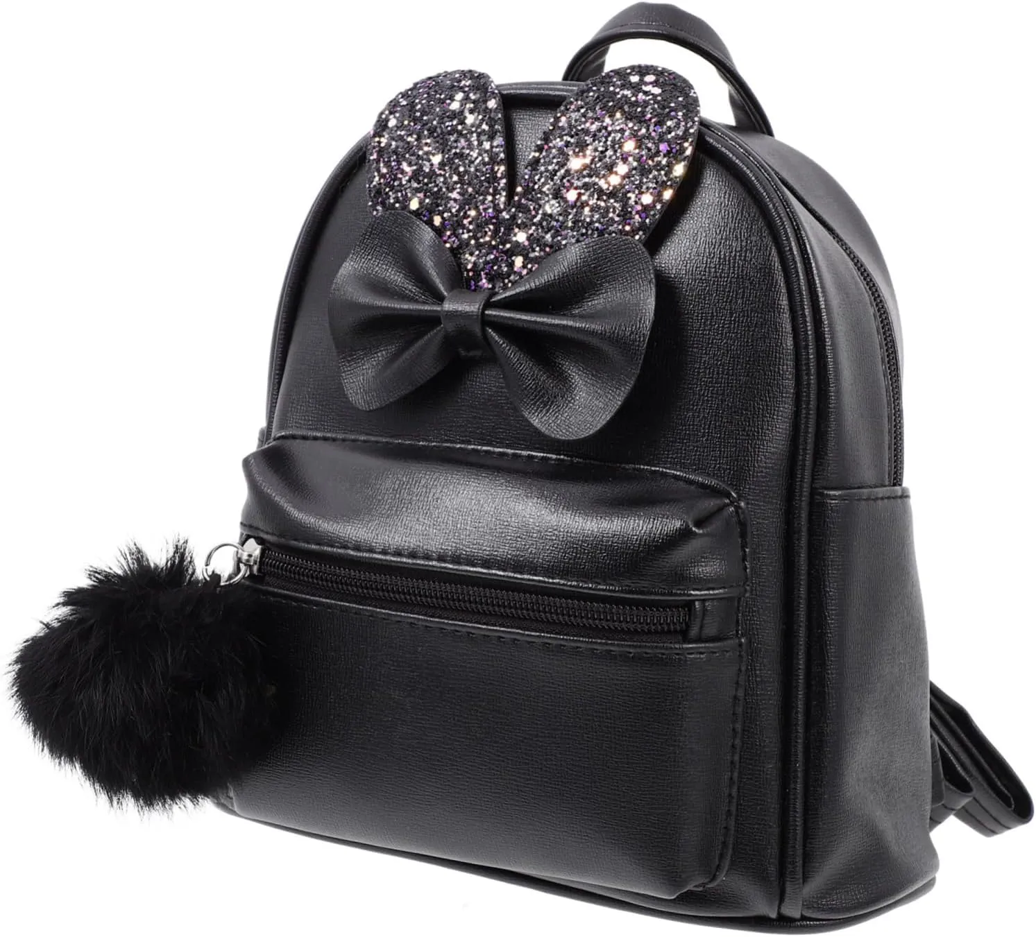 NOLITOY Stylish PU Bowknot Backpack for Students Travel Knapsack with Roomy Space Versatile Shoulder Bag for Daily Essentials