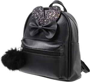 NOLITOY Stylish PU Bowknot Backpack for Students Travel Knapsack with Roomy Space Versatile Shoulder Bag for Daily Essentials