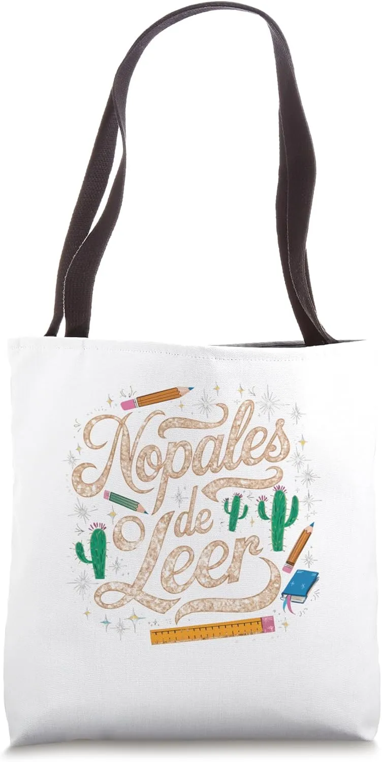 Nopales De Leer Spanish Teacher Cactus Bilingual Maestra Tote Bag