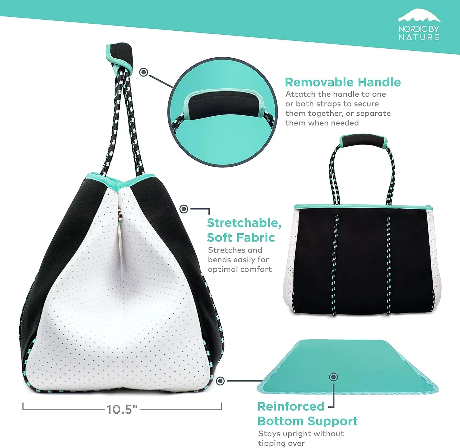 Nordic By Nature Large Designer Beach Bag Tote For Women, Men And Kids