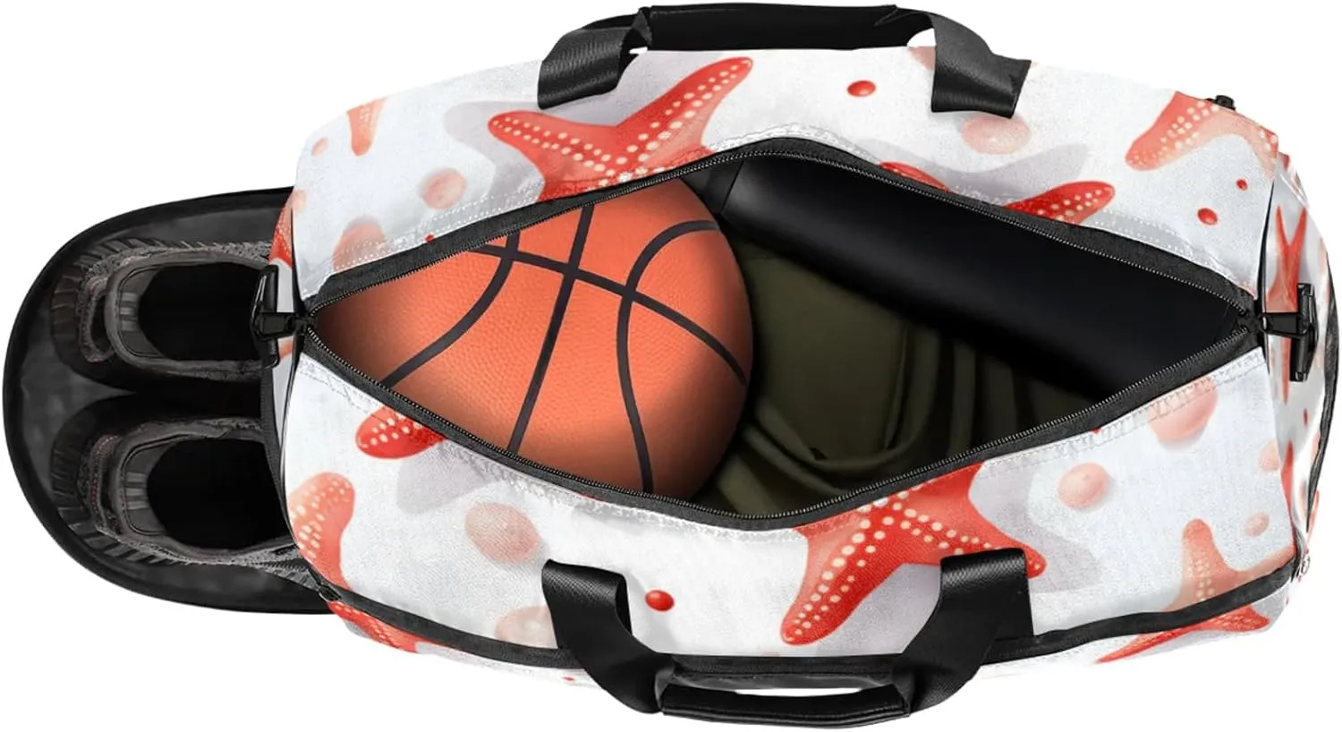 Ocean Gym Bag for Men- 43L large Duffle Bag for Travel, Starfish Travel Bag with Shoe Compartment-Personal Item Travel Bag Weekender Bags for Women