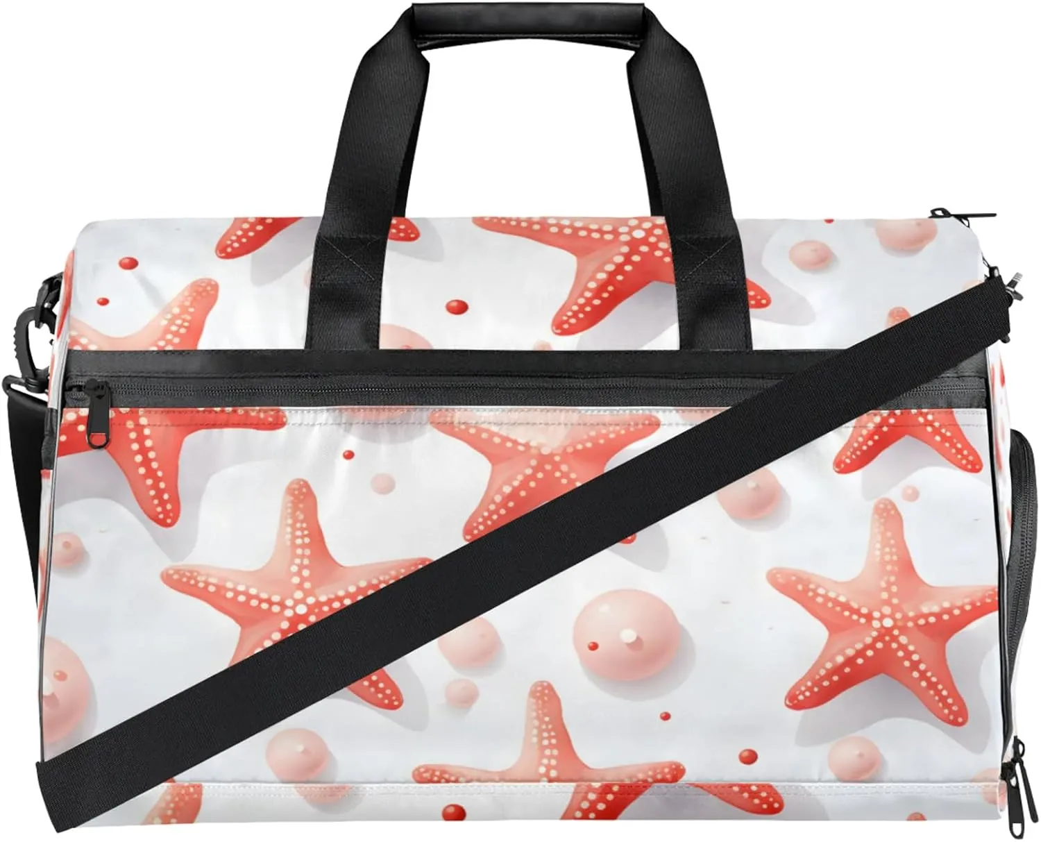 Ocean Gym Bag for Men- 43L large Duffle Bag for Travel, Starfish Travel Bag with Shoe Compartment-Personal Item Travel Bag Weekender Bags for Women