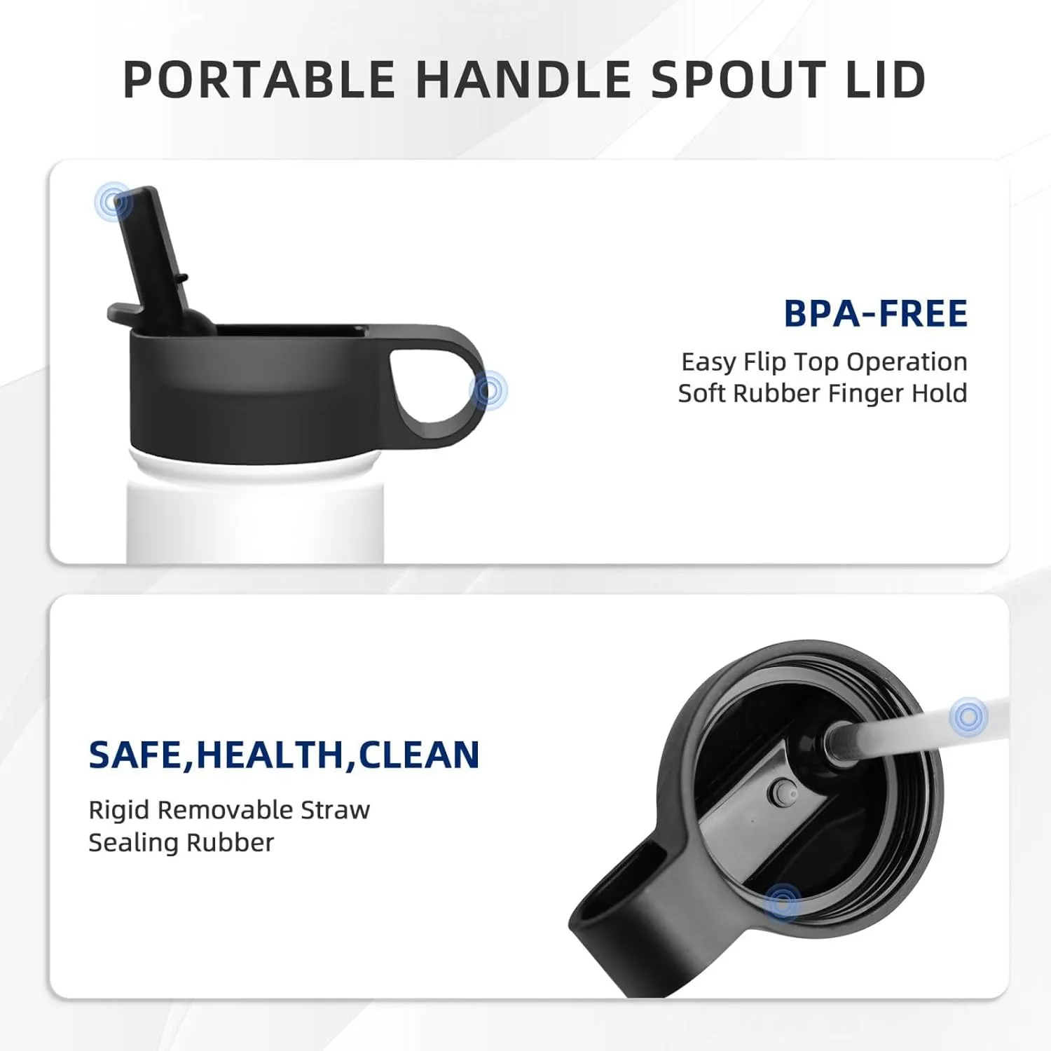 Ocean Orca Killer Whale 18oz Sports Insulated Kettle With Straw, Leakproof & BPA Free, Drinking Sports Water Bottle for Fitness, Gym & Outdoor