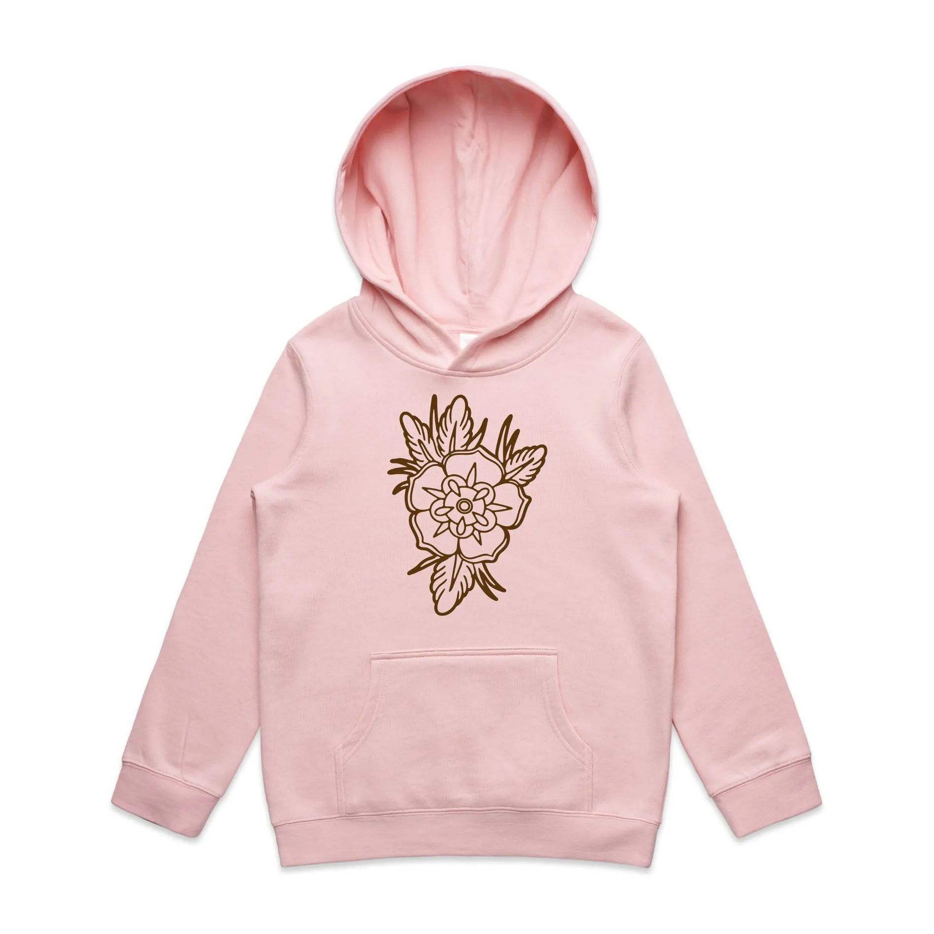 Old School Floral Tattoo – Kid's Hooded Sweatshirt