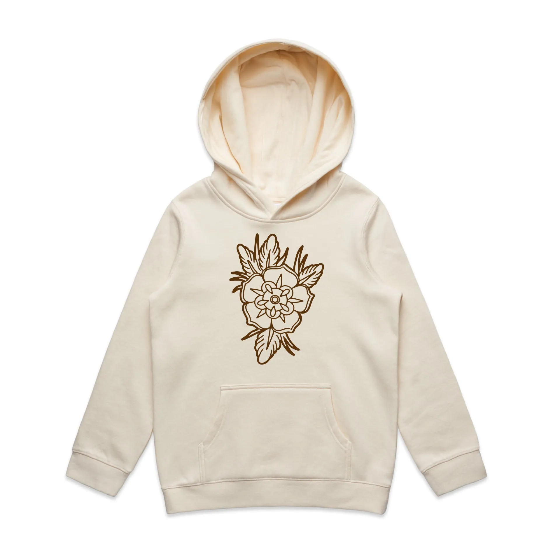 Old School Floral Tattoo – Kid's Hooded Sweatshirt