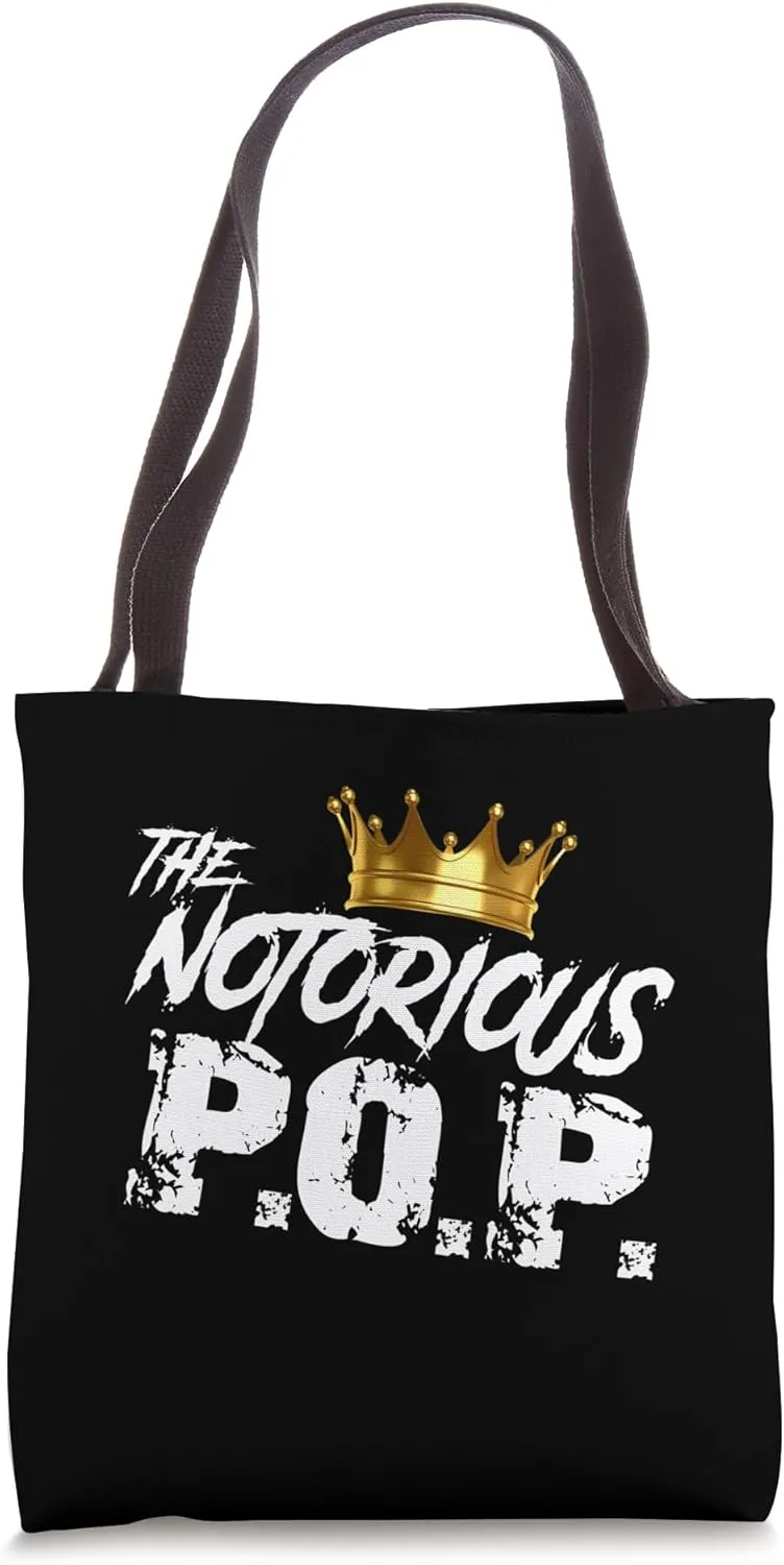 Old School Funny Hip Hop Fathers Day Notorious Pop Tote Bag
