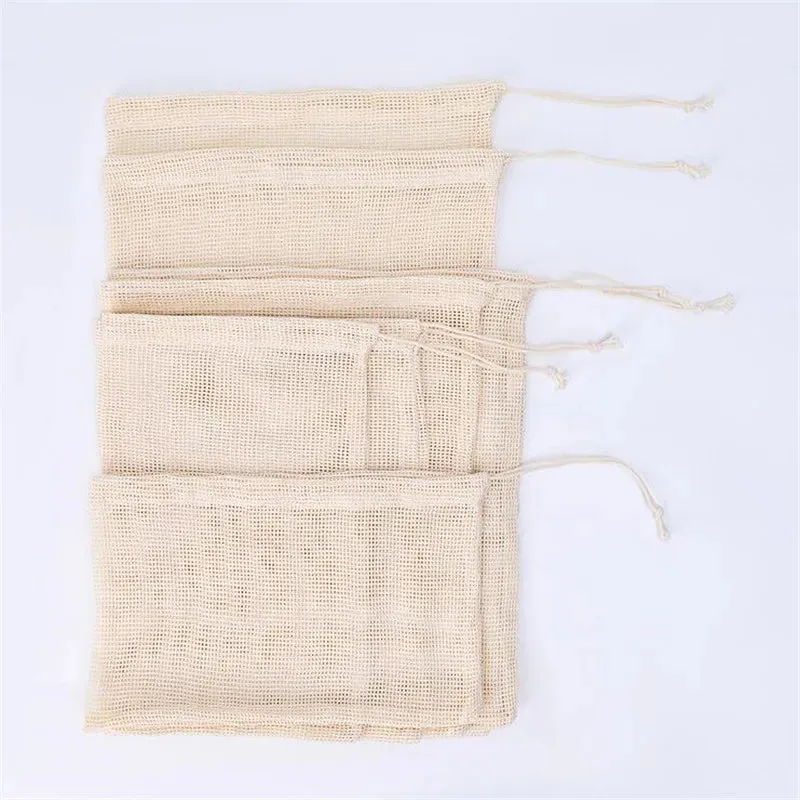 Organic Cotton Mesh Produce Bags Set