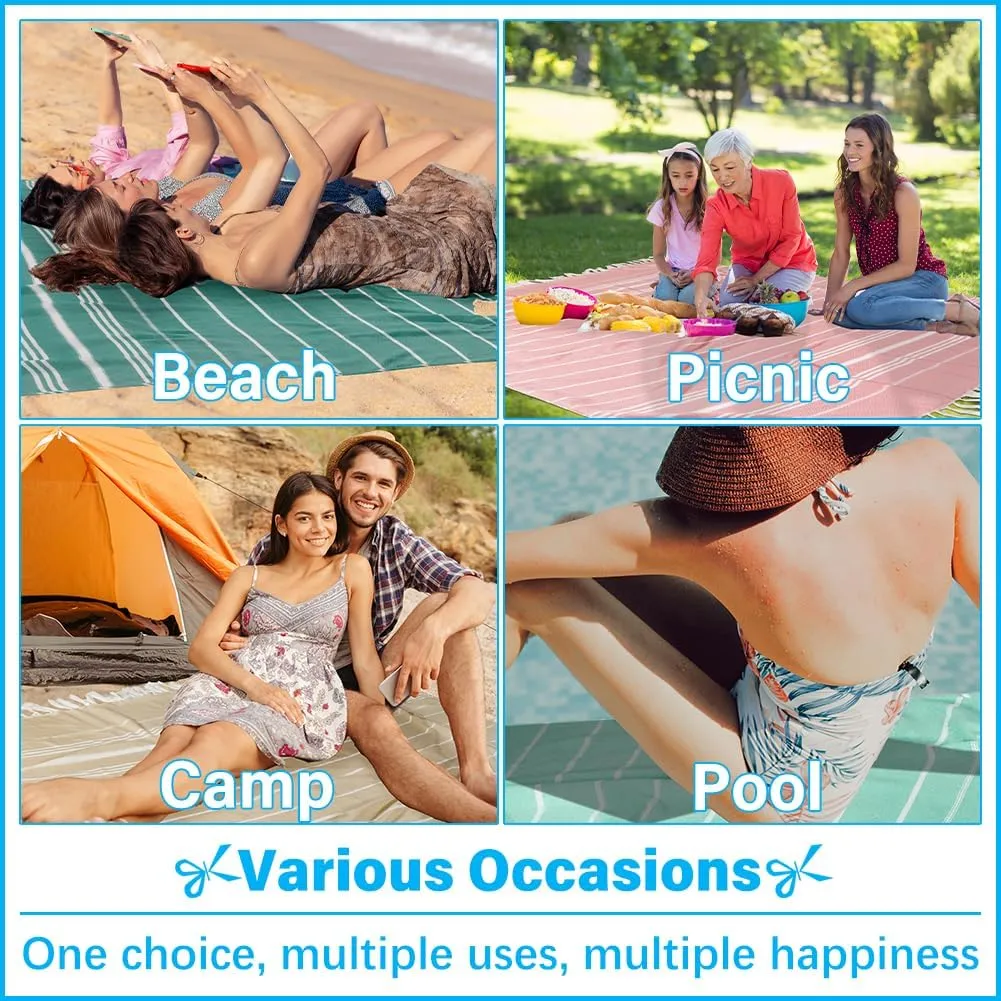 Oversized Turkish Beach Towel Blanket XXL Cotton Sandproof Towels Boho Woven Extra Large Big Sand Free Giant Throw Thick Blankets Huge Quilt XL Picnic Camping Necessities Cloud For Adult Gifts