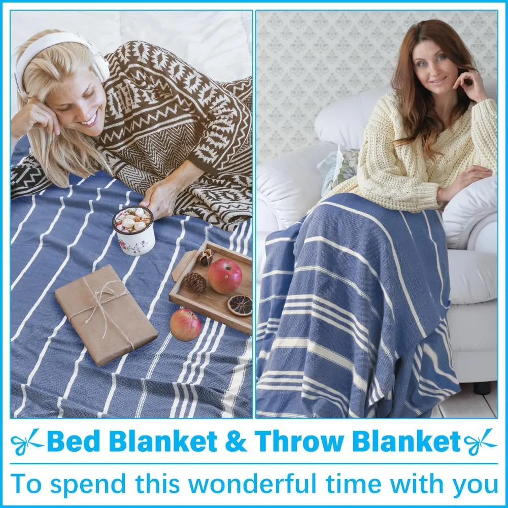 Oversized Turkish Beach Towel Blanket XXL Cotton Sandproof Towels Boho Woven Extra Large Big Sand Free Giant Throw Thick Blankets Huge Quilt XL Picnic Camping Necessities Cloud For Adult Gifts
