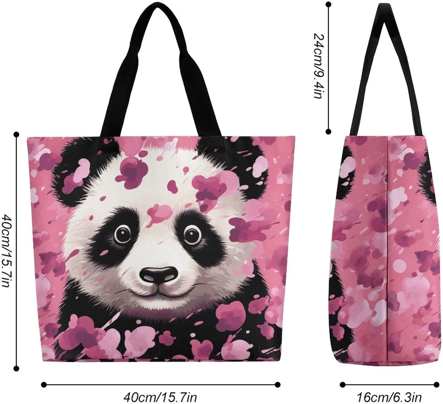 Owls on A Branch Tote Bag for Women Reusable Grocery Shoulder Bags Shopping Bag for Travel, Groceries