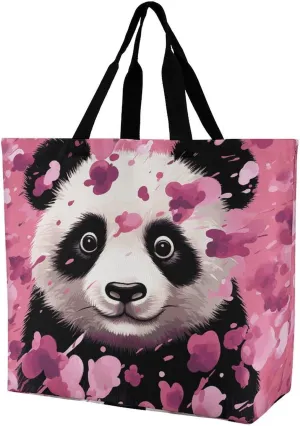Owls on A Branch Tote Bag for Women Reusable Grocery Shoulder Bags Shopping Bag for Travel, Groceries