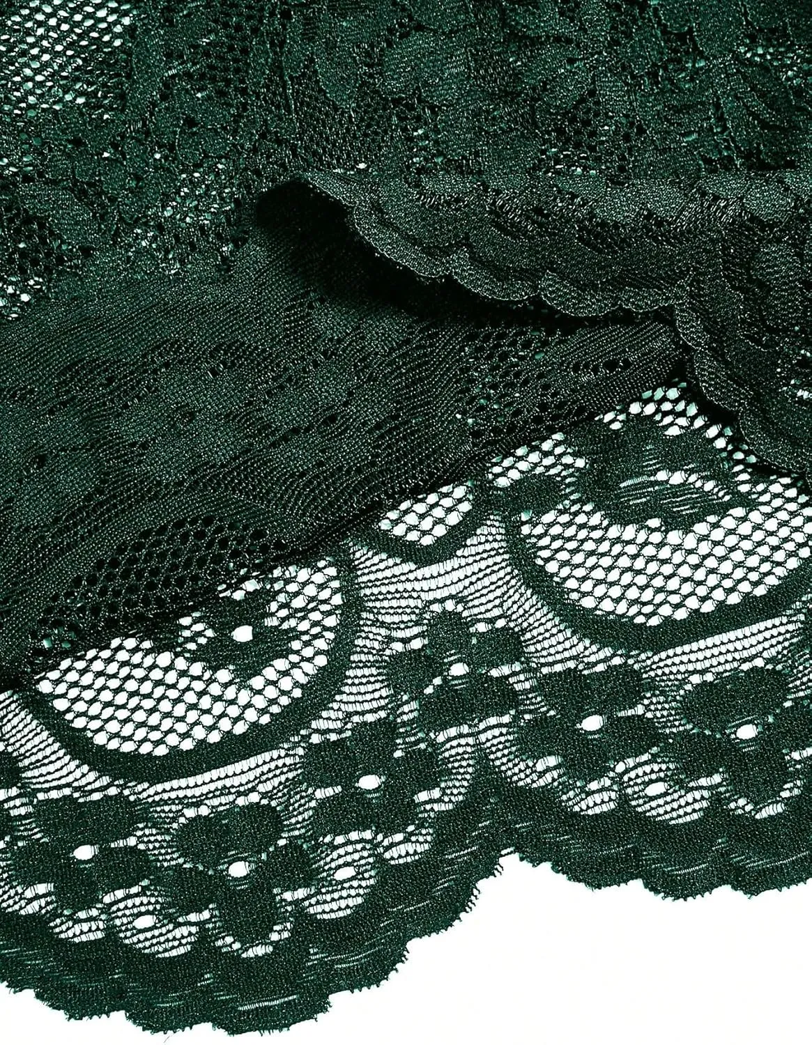OYOANGLE Women's Sleeveless Mesh Floral Lace Scallop V Neck Backless Tank Top Blouse