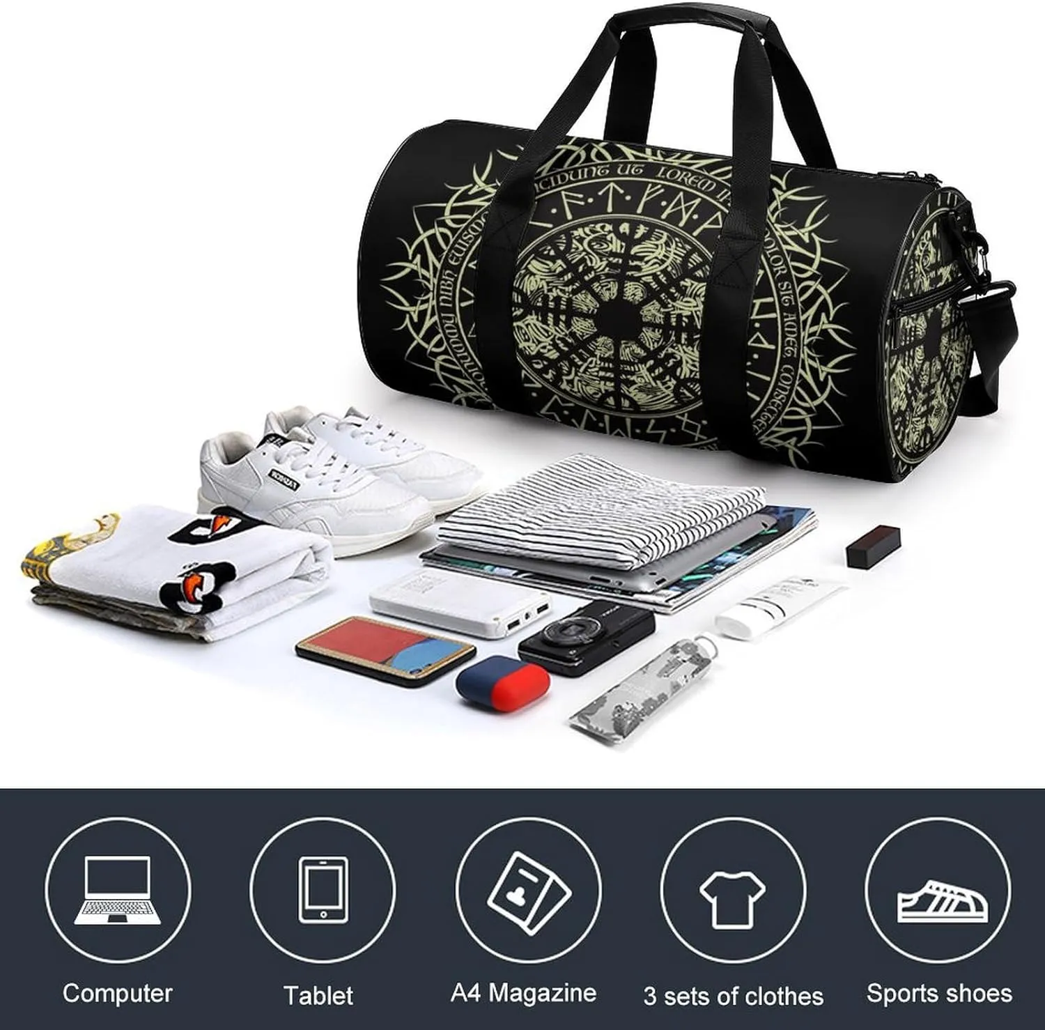 Paisley Headscarf Pattern Fitness Bag Waterproof And Stain Resistant Suitable for Unisex