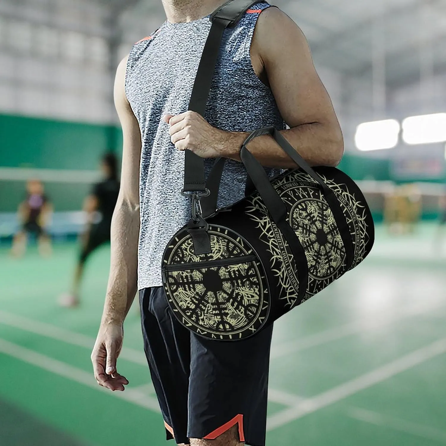 Paisley Headscarf Pattern Fitness Bag Waterproof And Stain Resistant Suitable for Unisex