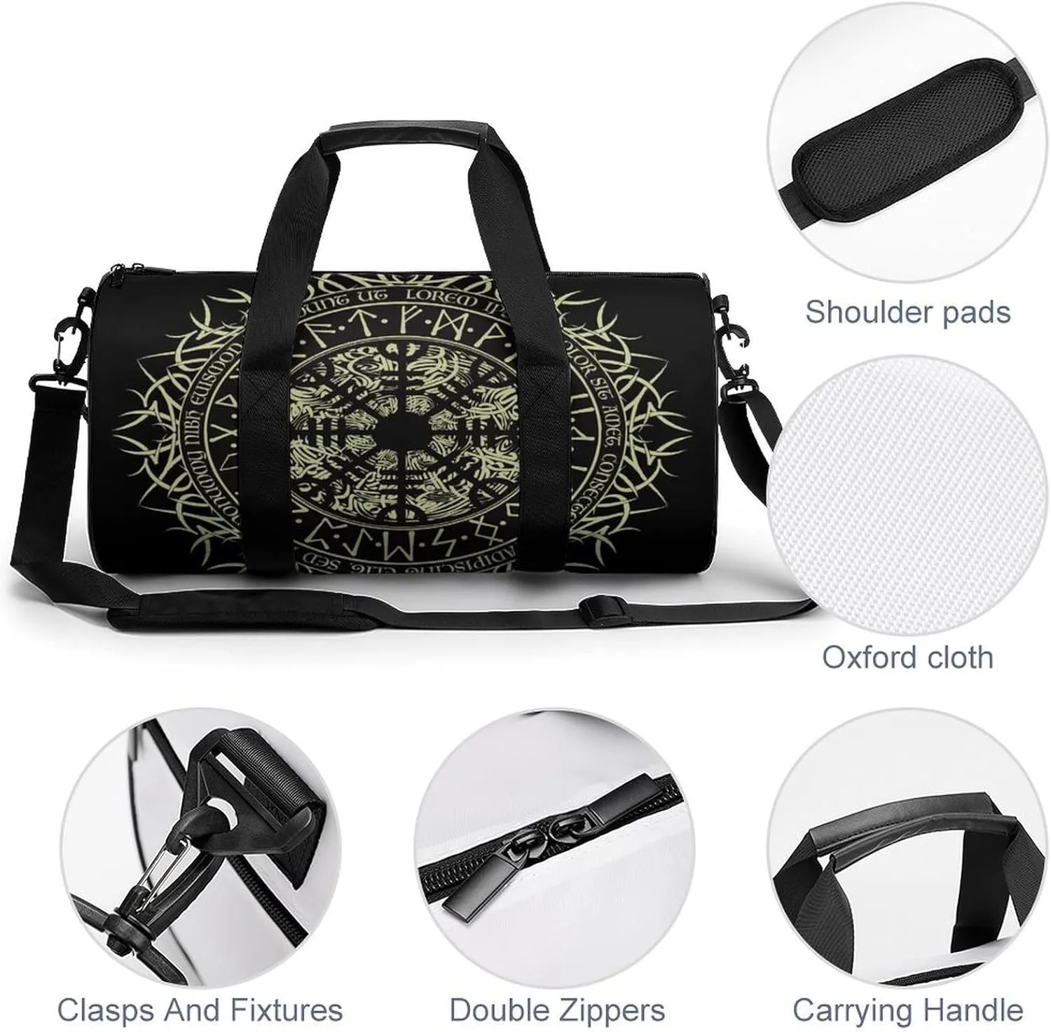 Paisley Headscarf Pattern Fitness Bag Waterproof And Stain Resistant Suitable for Unisex