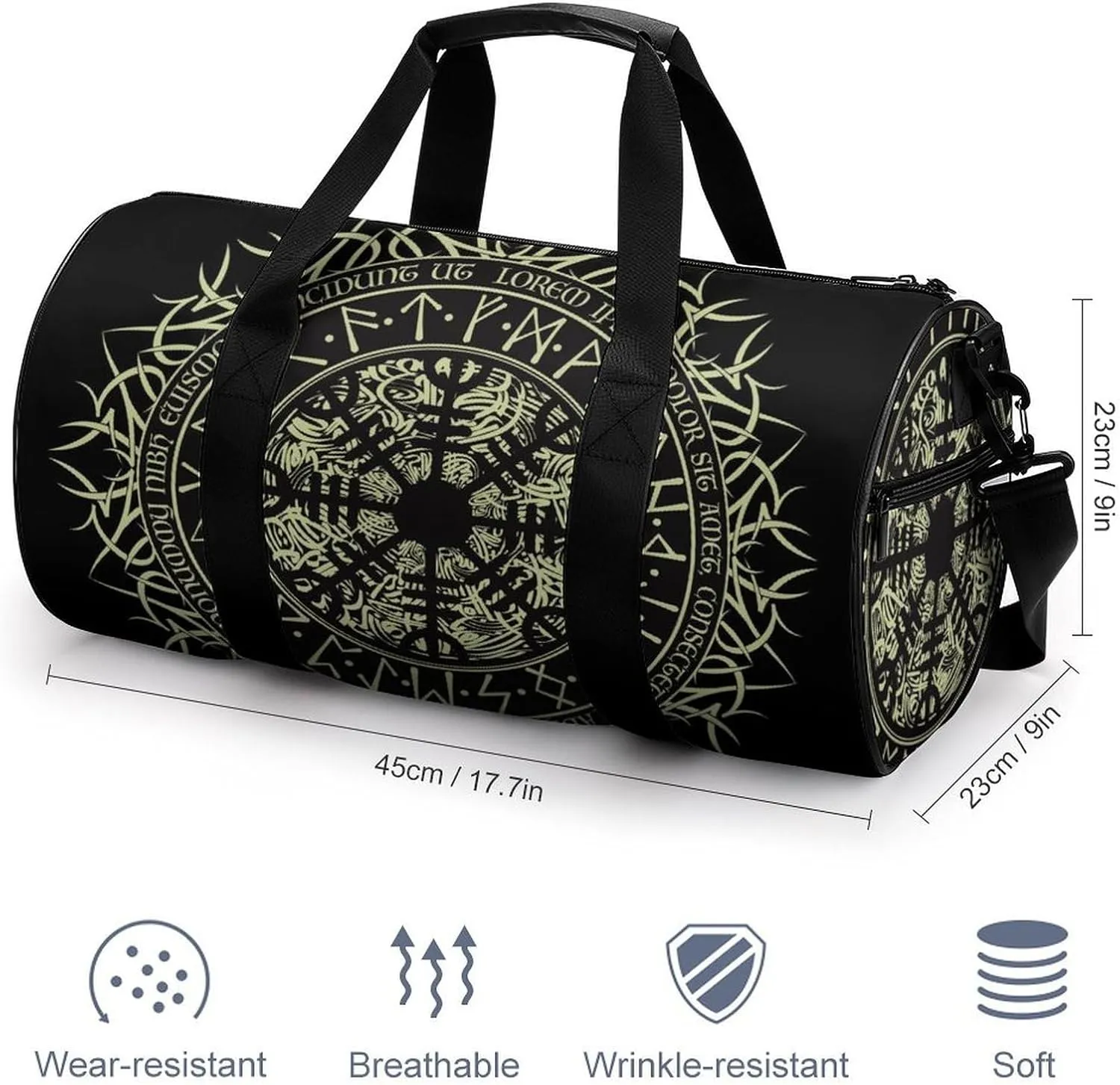 Paisley Headscarf Pattern Fitness Bag Waterproof And Stain Resistant Suitable for Unisex