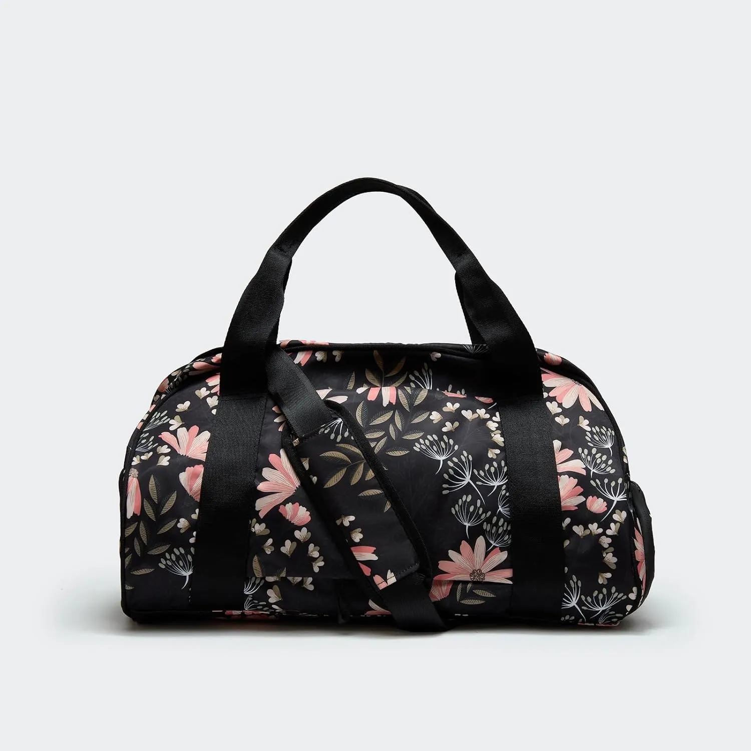 Pander 28L Large Gym Duffle Bag with Shoe Compartment, Fit for Travel, Weekend, Sports, Workout, Overnight.(Black Floral)