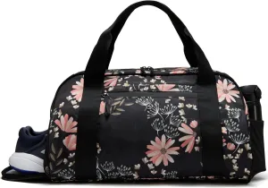 Pander 28L Large Gym Duffle Bag with Shoe Compartment, Fit for Travel, Weekend, Sports, Workout, Overnight.(Black Floral)