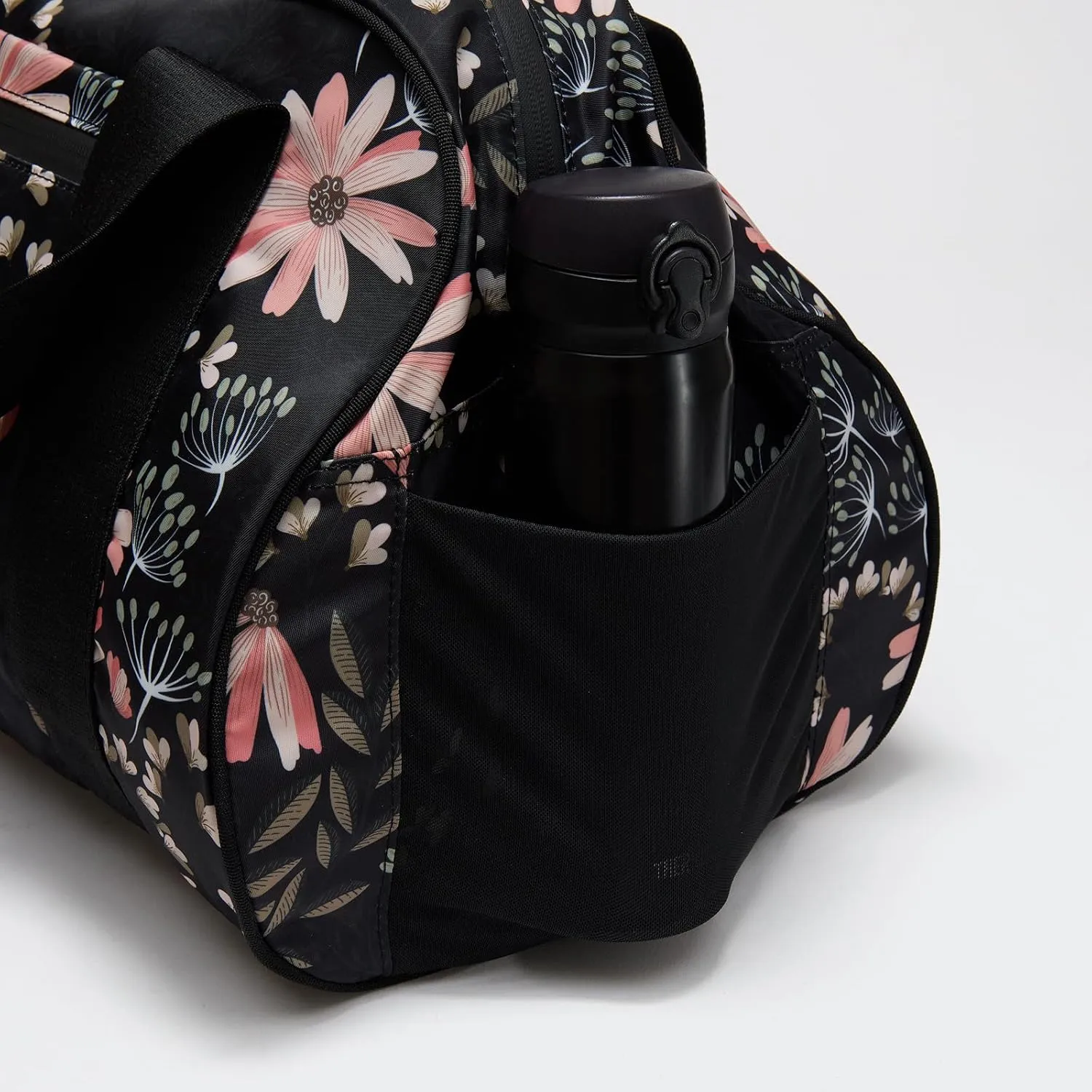 Pander 28L Large Gym Duffle Bag with Shoe Compartment, Fit for Travel, Weekend, Sports, Workout, Overnight.(Black Floral)