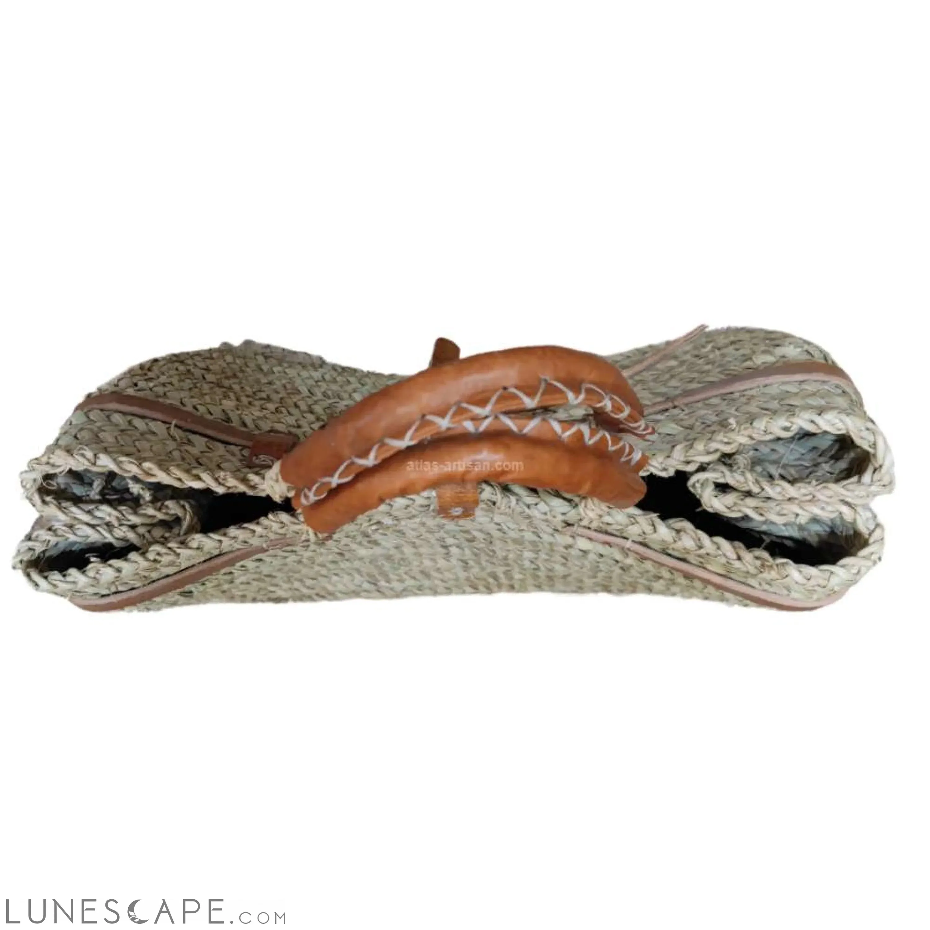 Panier Luxia Handmade Woven Braided Raffia Top-Handle Shopping Tote