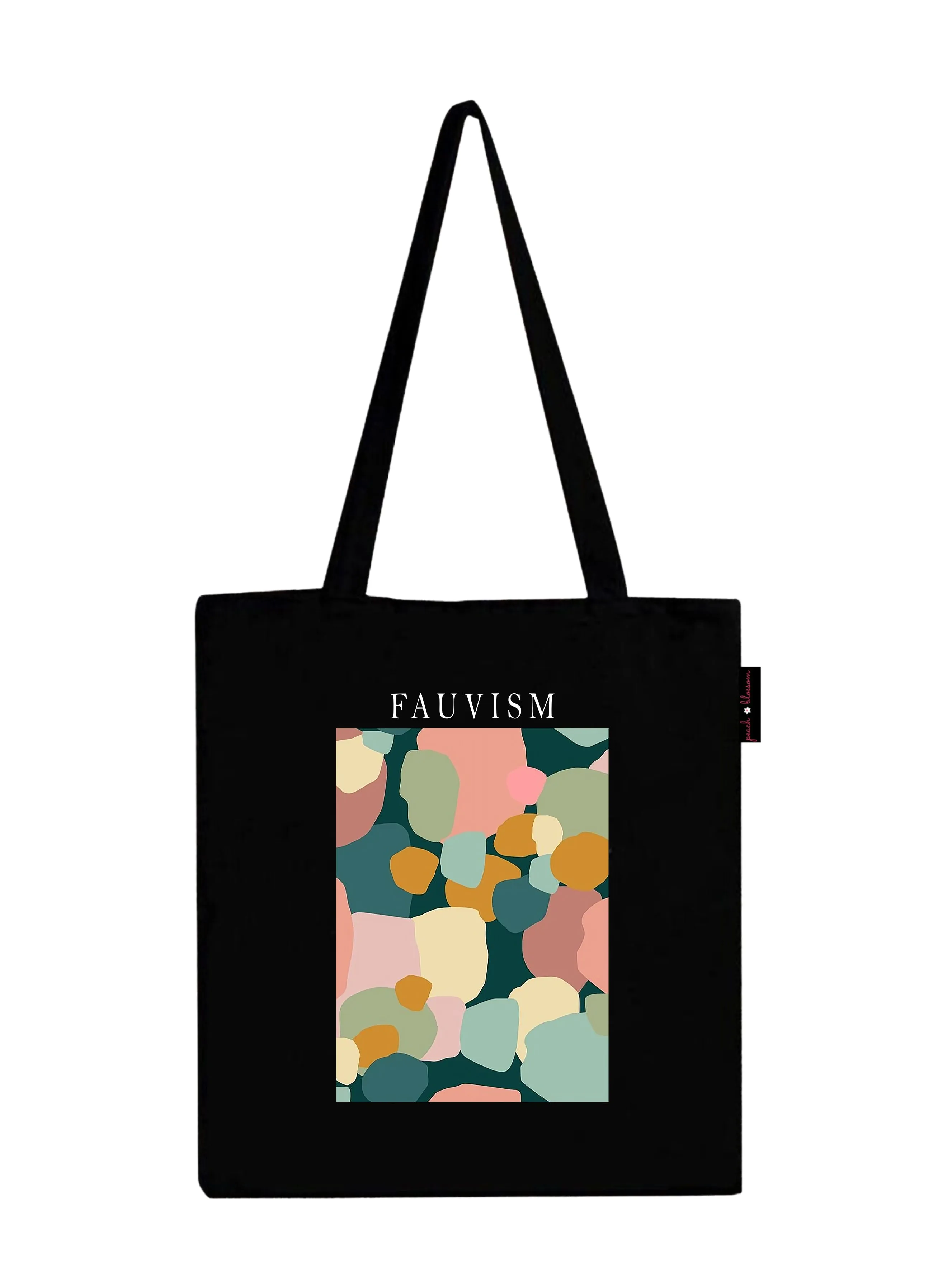 Peach Blossom Women's Cotton Printed Tote Bag With Zipper and Pouch | Pack Of 2 Combo