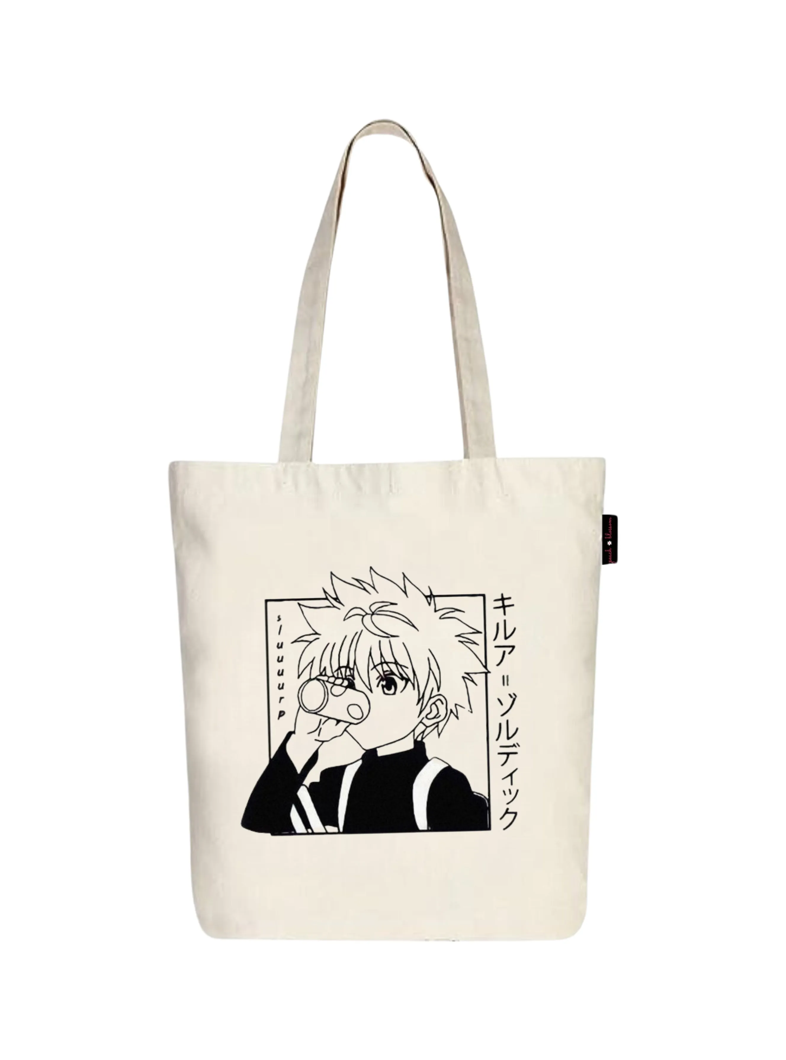 Peach Blossom Women's Cotton Printed Tote Bag With Zipper and Pouch | Pack Of 2 Combo